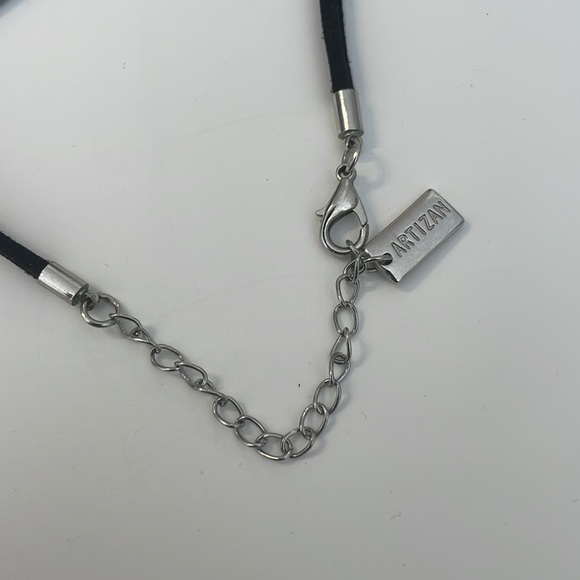 Pendant necklace round silver color - Picture 6 of 6